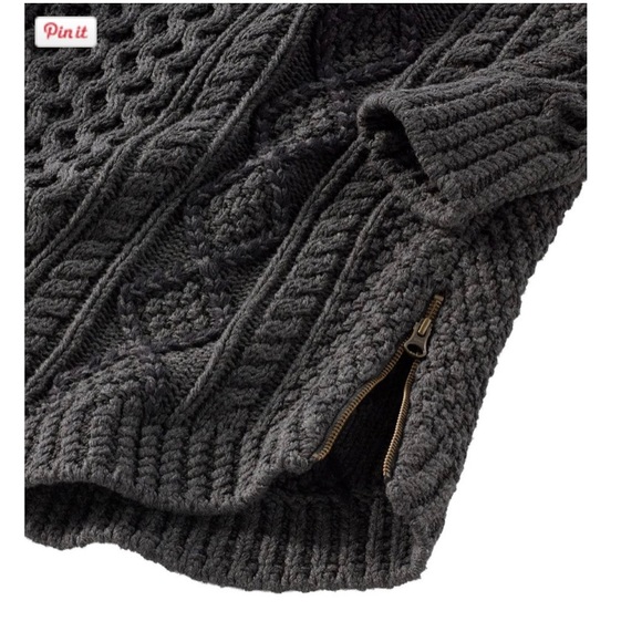 L.l.bean Women’s Signature Cotton Fisherman’s Sweater Rope with Side Zippers - Picture 5 of 7